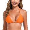 RELLECIGA Costume Donna Reggiseno Bikini Top Classico a Triangolo Neon Arancio S