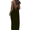 XKrmp Backless Lounge Dress - Casual Sleeveless Cami House Dress for Women Soft Loose Fit Summer Gown, for Beach Vacation