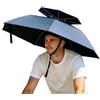 Zitreeqs Cappello ombrello per la testa, impermeabile, protezione UV, doppio strato e regolabile, ombrello da esterno indossato sulla testa, per viaggi all'aperto, escursioni, parco, passeggiate