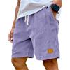 uxxnjfg Bermuda Uomo Estivi Palestra Pantaloni Corti Uomo Estivi Pantaloncini Cargo Tuta Pantaloncini Sportivi Eleganti Trekking Pantaloni con Tasche Abbigliamento Sportivo Shorts 3XL Viola