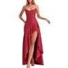 PINTUTU Abito Lungo Donna Sexy con Spalline Sottili Schiena Nuda E Taglio Aderente per Eventi Esclusivi - Vestito Elegante Aperta Slim Fit Serate Speciali per Luna Miele, Anniversari O San