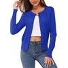 Newshows Donna Leggero Manica Lunga Cardigan Classico Collo Rotondo Cappotto Casual Maglia con Bottoni