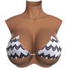 Zilasegy Forme del Seno in Silicone, Protesi Mammarie Finte Coppa B-H Seni Finti per Crossdresser Transgender Drag Queen Cosplay (Taglia Plus), bianco, B Cup/Cotton Filler