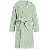 WYTbaby Accappatoio unisex in morbido pile con cappuccio per bambini da 4 a 14 anni, Verde, 4-6 Years