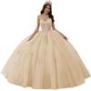 Fuomomo Abiti Stile Quinceanera con Spalline Sottili Abiti Stile Quinceanera con Scollo a Cuore Applicazioni in Pizzo Abiti Scintillanti in Tulle per Adolescent MT041