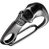 Ciieeo Moschettone Portachiavi in Acciaio Inox Resistente a Forma di Teschio Vintage, Portachiavi Gotico Compatto e Leggero per Borse, Zaini e Accessori Uomo, Moschettone Piccolo