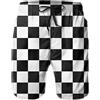 AOOEDM Pantaloncini da Surf Estivi da Uomo a Scacchi Neri Bianchi Pantaloncini da Surf da Spiaggia Pantaloncini Quick Dry con Tasche