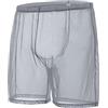 BIATWOWR Pantaloncini sexy da uomo Boxer da uomo Pantaloncini larghi casual trasparenti, grigio., M