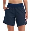 WILLIT Pantaloncini da bagno da donna Costume da bagno Nuoto Boardshorts Ad asciugatura rapida Estate Shorts bikini Vita alta Boxer UPF50+ Protezione UVA 7 con fodera Tasche, blu navy, 54