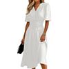 LUNULE Vestito Lungo Donna Elegante, Vestito Anni 20 Donna, Vestiti Primaverili Dresses (White, M)