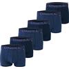 O'Neill Boxer da uomo, tinta unita, sportivi, S, M, L, XL, XXL, 95% cotone, confezione da 6