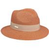 Seeberger Cappello di Paglia Vandia Traveller Donna - da Giardiniere Estivo Cappelli Spiaggia con Nastro in Grosgrain Primavera/Estate Estate - Taglia Unica Arancia