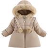 FEOYA Bambina Giubbotto Invernale Outwear Bimba Piumino Parka All'Aperto Bambine Cappotto Pelliccia Elegante Bambini Giubbotto Con Il Cappello Con Neve Escursionismo Sci 1-5 Anni