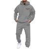 Celucke Tuta Uomo Completa Felpa con Cappuccio + Pantaloni Y2K Streetwear Tuta Felpata Tracksuit Baggy Invernale Cotone Comodo per Casual Fitness Jogging Gym M-3XL