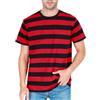 COSAVOROCK T-Shirt Uomo a Righe Larghe in Cotone a Manica Corta Girocollo