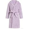 WYTbaby Accappatoio unisex in morbido pile con cappuccio per bambini da 4 a 14 anni, Viola chiaro, 13-14 Years
