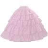 BEAUTELICATE Sottogonna Sposa Lungo per Nozze Gonna 4 Cerchio Donna per Abito Sottoveste Abito da Sera con 5 Strati Balze Gonna Rockabilly Hallowen Matrimonio Carnevale