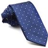 Cencibel Smart Casual Cravatta a pois o talpe, Sfondo Blu Marino Pois Giallo, Taglia unica