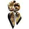 LumiSyne Sciarpe Di Seta Donna Foulard Quadrata 70×70cm Leopardo Stampa Animalier Cavallo Motivo Stile Retrò Lusso Leggera Raso Foulard Piccolo Fazzoletto Da Collo Fascia Per Capelli Bandane Copricapo
