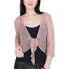 Mimosa Donna Coprispalle Taglia Grossa Bolero Uncinetto Pizzo Elasticizzato Bolero Cardigan Aperto (Taglia Unica, Mink)