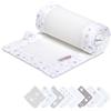 babybay Paracolpi in rete piqué 3D adatto per modello Boxspring XXL, bianco mix stelle sabbia/azzurro