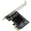 BONKZEBU Scheda di Espansione da PCIe a SATA 3.0, TransmissionStable da 6 Gbps, Plug and Play, Scheda Controller PCIe SATA 3.0 per Desktop