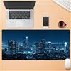 Xinyuer Tappetino Mouse XXL 1200x600x2mm, Mouse Pad, Tappetino per Mouse Grande, Tappetino da Scrivania Superficie Speciale Migliora la Precisione per Giocatori Ufficio Casa Vista Notturna Città