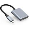 Anehmeta Occhiali da USB C ad AR e adattatore di ricarica, carica e riproduzione, 8K @ 60Hz 100 W PD ricarica rapida compatibile con occhiali Steam Deck/Switch/ROG Ally/iPhone 16/17/Viture/Rokid/Xreal