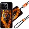 JEZSTHAI Custodia Compatibile con HONOR 200 Smart Cover in Silicone TPU Morbido con Cordino/Laccio Tracolla Cellulare,Antiurto AntiGraffio Protettiva Bumper Case con Disegno Motivi,A07