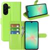 Fertuo Cover per Samsung Galaxy A27 5G, Custodia Portafoglio Cover a Libro in Pelle Flip Case Sottile con Silicone Bumper, Fibbia Magnetica, Porta Carte e Kickstand, Verde