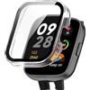 KNOXS Custodia per Xiaomi Redmi Watch 3 Active con Protezioni per Schermo, Rigida PC Bumper Anti-Graffio Case HD&Sottile Pellicola Protettiva (Trasparente)