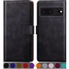 SUANPOT Cover per Google Pixel 7 5G Blocco RFID Portafoglio Slot CarteSupporto Cellulare Magnetica custodia Pelle Sintetica Cover per Pixel 7 Nero