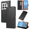 KKEIKO Cover per OnePlus 12, Antiurto Custodia in PU Pelle con Slot per Porta Carte, Magnetico Protettiva Cover per OnePlus 12, Nero
