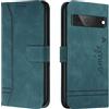 Bravoday Cover per Google Pixel 7, Flip Custodia in Pelle PU Portafoglio Custodia per Google Pixel 7, con Slot per Schede, Verde