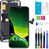bstdianzi Per iPhone 11 Pro Max sostituzione dello schermo 6.5 pollici 3D Touch digitizer Frame Assembly con adesivo, vetro temperato, strumenti di riparazione (A2161, A2220, A2218)