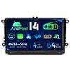 XTRONS Autoradio Android 14, PX94MTVDAB, GPS, CarPlay, DAB+, Wi-Fi 4G, Compatibile con Golf, Passat, Tiguan, Seat, Skoda, 180W, Nero