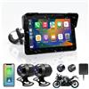 Liwogi 7 Pollici Carplay Dual Dash Cam Motorrad Con Navigazione GPS