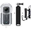 Sea frogs Custodia impermeabile per Insta360 X5, custodia subacquea fino a 50 m, rivestimento antiriflesso, materiale PC antiurto, con base a Y (OPT-360X5-set 2)