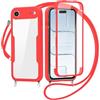 FERLAN Cover per Xiaomi Poco X8 Pro Max con Cordino, 360 Gradi Antiurto Custodia con Protezione Schermo Integrata Trasparente Rugged TPU Bumper Doppia Protettiva Cover per Xiaomi Poco X8 Pro Max -Rosso