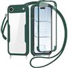 FERLAN Cover per Xiaomi Poco X8 Pro con Cordino, 360 Gradi Antiurto Custodia con Protezione Schermo Integrata Trasparente Rugged TPU Bumper Doppia Protettiva Cover per Xiaomi Poco X8 Pro -Verde