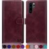 SUANPOT Cover per Huawei P30 Pro Blocco RFID Portafoglio Slot CarteSupporto Cellulare Magnetica custodia Pelle Sintetica Cover per Huawei P30 Pro Vino Rosso