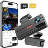 Veralyxa Dash Cam Auto 4G LTE con SIM, Veralyxa Telecamera Auto Atti Vandalici, Rilevamento Radar & Avvisi, Parcheggio 24h, Visione Live da Remoto, Audio Bidirezionale, GPS, Cloud/SD, per Privati, Taxi, Flotte