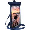 ONEFLOW Borsa da spiaggia per Motorola Razr 70 Ultra, custodia impermeabile con touch e finestra per fotocamera, custodia subacquea per viaggi e nuoto, con cinturino e cinturino da appendere, blu navy