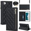 Cavor Cover Compatibile con iPhone 7 Plus/8 Plus con Cordino,Flip Portafoglio Custodia Pelle,[2 Porta Carte][Magnetico][Cordino Staccabile],Custodia Cover con Laccio - Nero