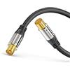 Sonero Antenna SAT Cavo Coassiale Satellitare TV 3,00m Doppia Schermatura, per HDTV, Ricevitore, Internet, Satellite, DAB, Radio, Nero