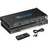 ROFAVEZCO Matrice HDMI 4 in 2 Out 4K 60Hz 4:4:4 ARC HDR D-olby Vision Atmos SPDIF 5.1CH Breakout 3.5mm Stereo HDCP2.2- Console PC 16 EDID HDMI Scaler 4K 1080P Sync, HDCP2.2 HDMI2.0 Matrix 4x2 IR Remote
