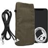 kwmobile Custodia Velluto a Coste con Chiusura Magnetica per Smartphone XXL - 7 - Portacellulare Tracolla - Borsa Porta Cellulare da Collo Universale