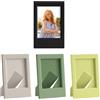 kwmobile 4X Cornici per Foto - Mini Cornice Portafoto - Set di Piccole Cornici da Tavolo - Formato per Foto Mini Fotocamera Istantanea - Nero/Grigio Chiaro/Verde/Giallo