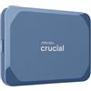 Crucial X10 SSD Esterno 2TB, Fino a 2100 MB/s, USB-C 3.2 Gen2, IP65 Resistenza ad Acqua e Polvere, Hard Disk Esterno, Blu Opaco - CT2000X10SSD9-02
