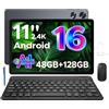 BIRDCLAW P11 Pro Tablet 11 Pollici, Gemini AI Tablet Android 16, 48GB RAM+128GB ROM/2TB TF, 8800mAh/18W, Octa-Core T7250, 90Hz, 13MP+5MP, GPS/FM/Face ID, Tablets con Tastiera e Penna, Grigio
